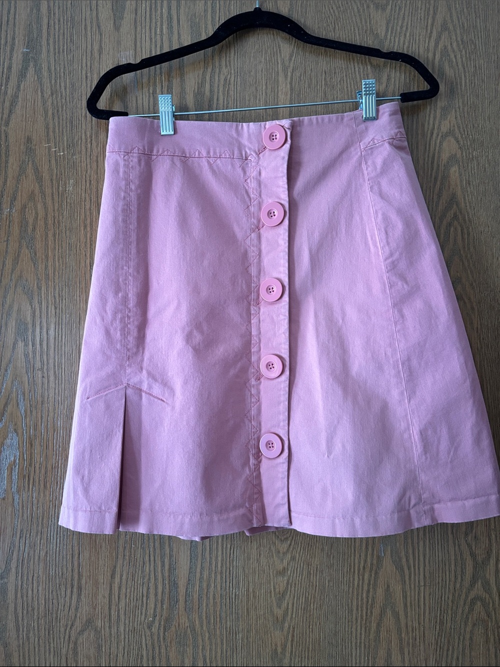 Pink Button-Front A-Line Skirt Sitwell Size 6